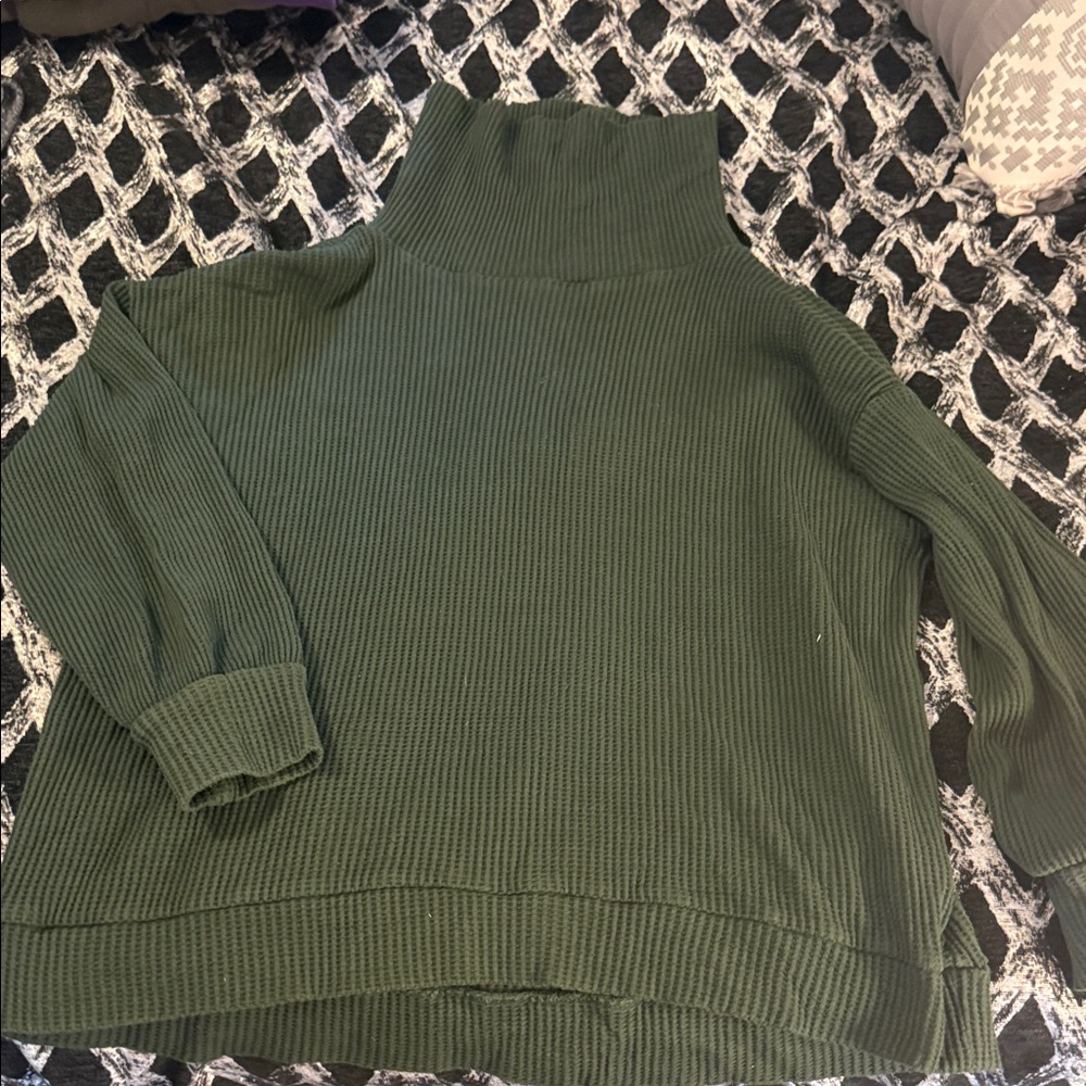 Mens Green Turtleneck Sweater